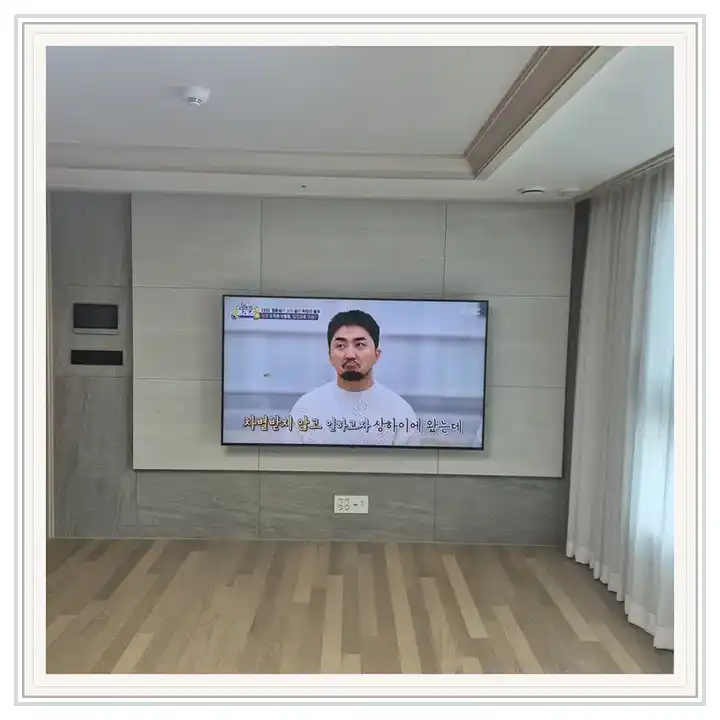 인천시청역힐스테이트 무타공 벽걸이TV 설치 상담용 브라켓 참고 사진
