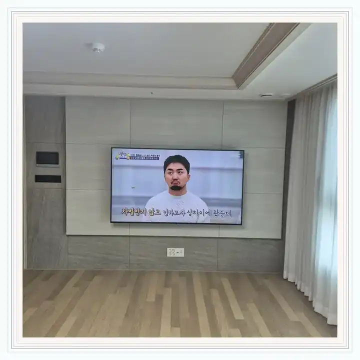 제일풍경채원주무실 무타공 벽걸이TV 설치 상담용 브라켓 참고 사진